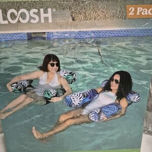 Pool Float Lounger - Blue and Black